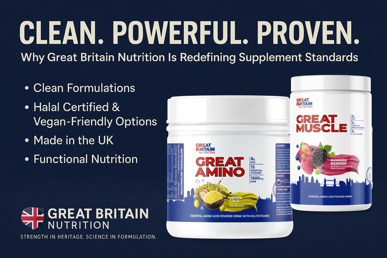 Clean. Powerful. Proven: Why Great Britain Nutrition Is Redefining Supplement Standards